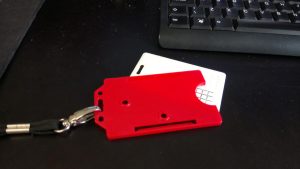 RFID smartcard with its red case